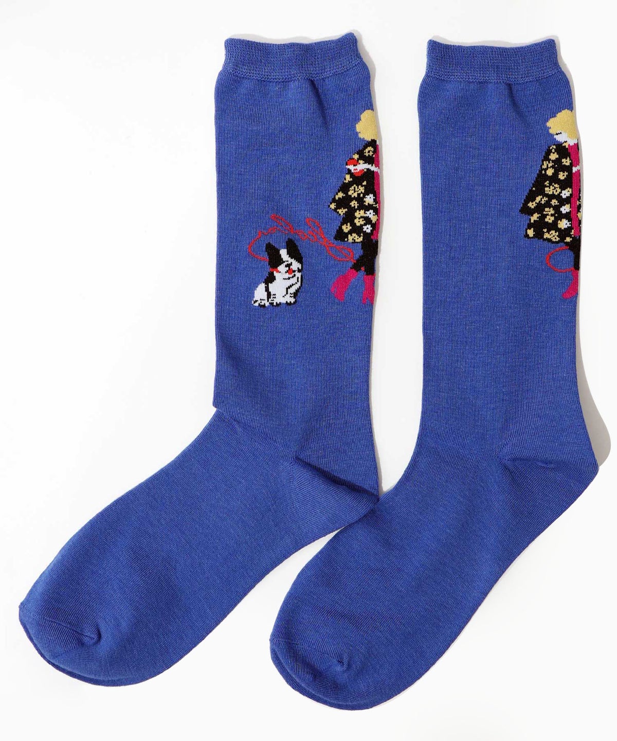 スカラー犬の散歩柄ソックス-8