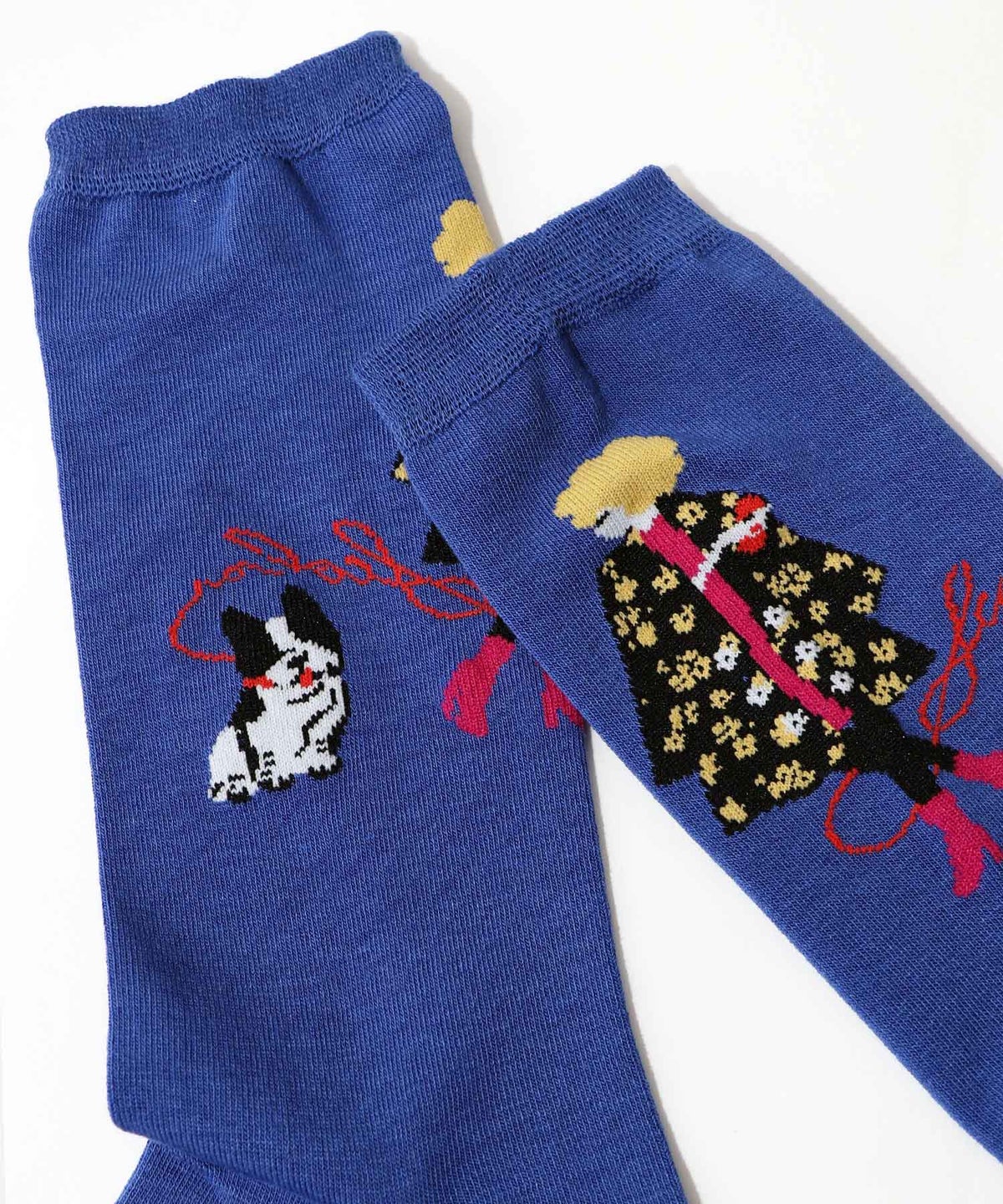 スカラー犬の散歩柄ソックス-9