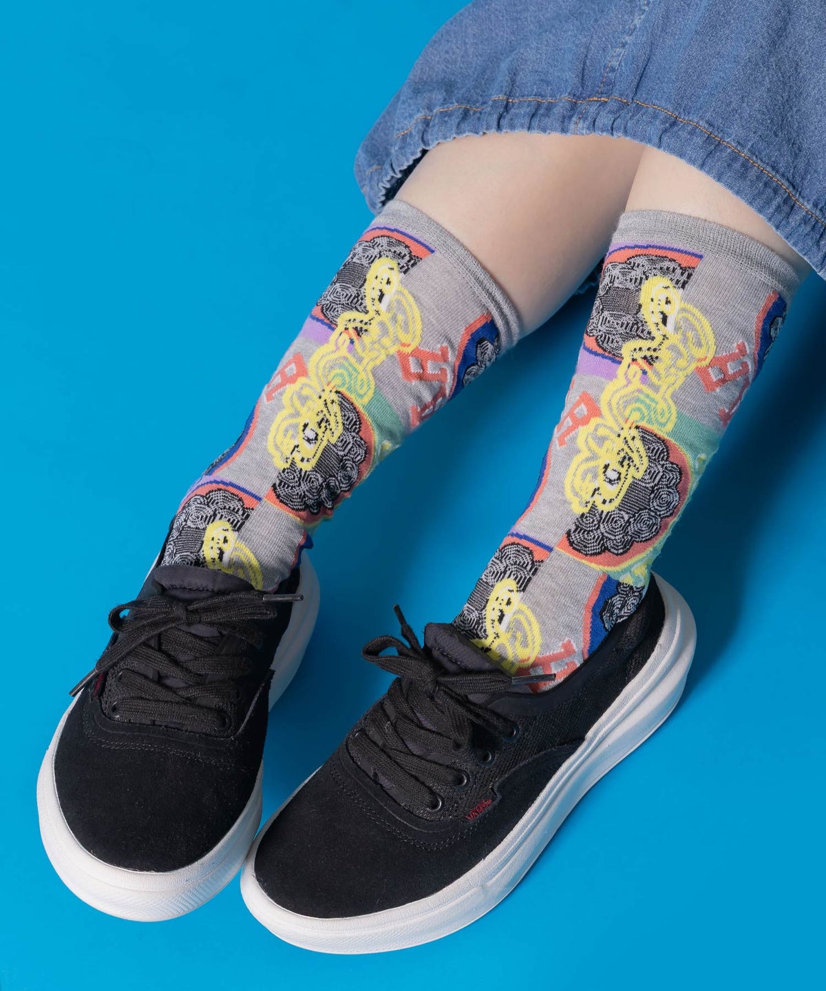 スカラーポップ柄ソックス-1