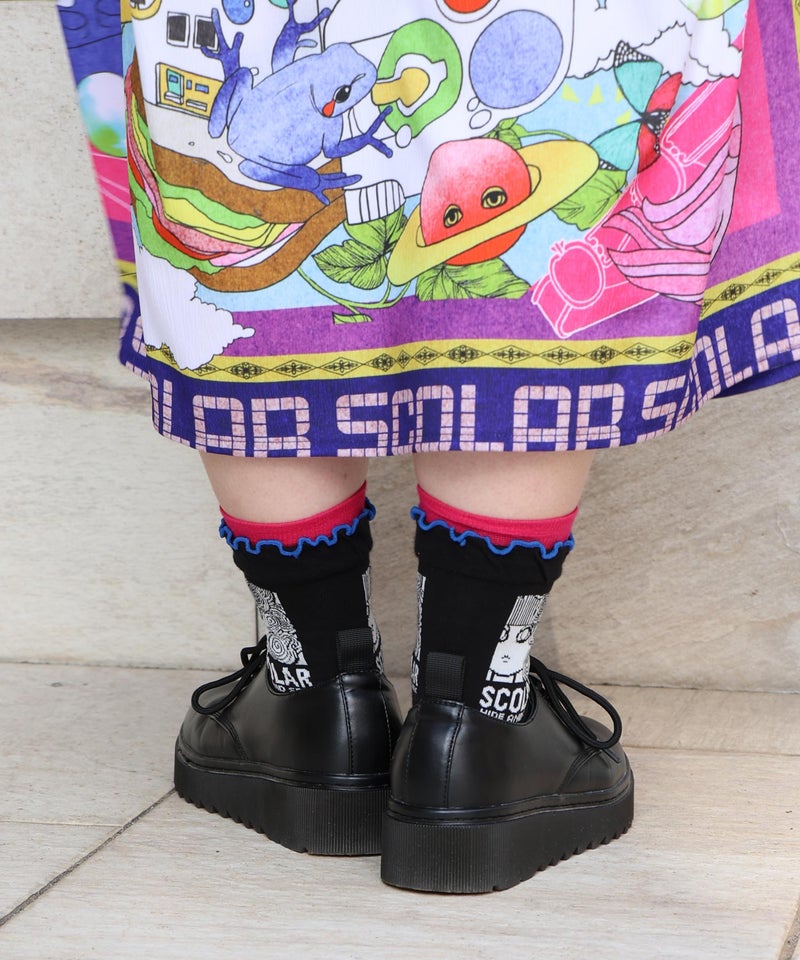 メロウフリルスカラー柄ソックス-4