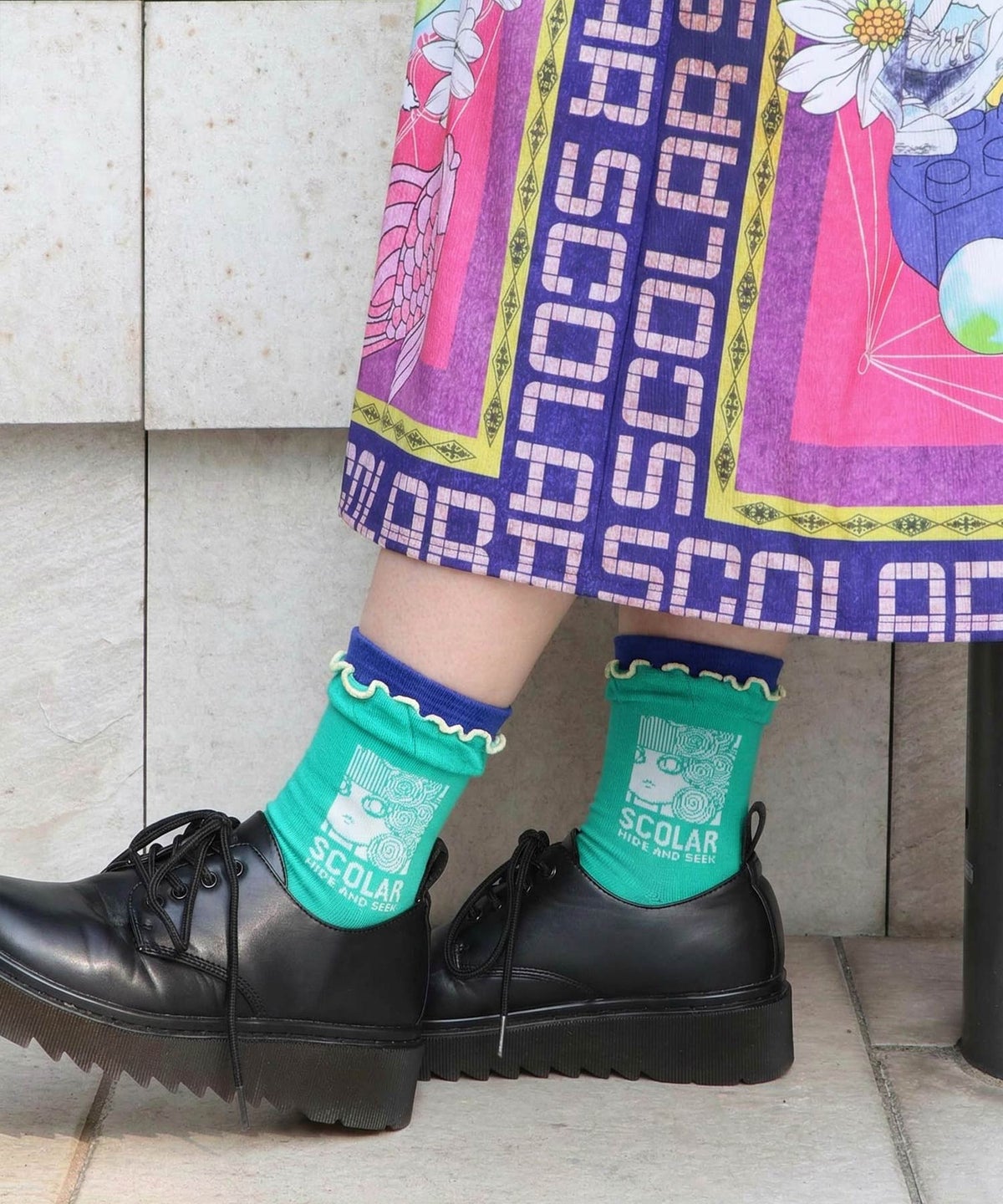 メロウフリルスカラー柄ソックス-7