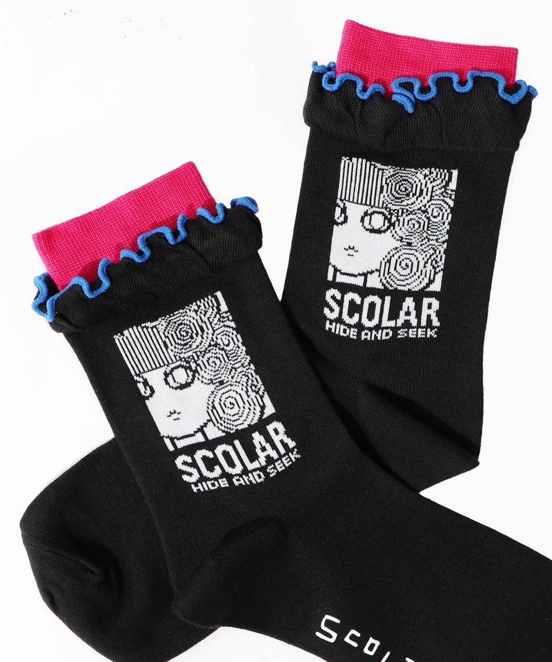 メロウフリルスカラー柄ソックス-12