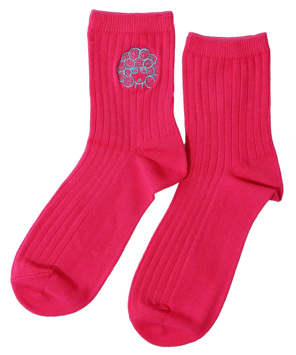 スカラー刺繍リブソックス-6