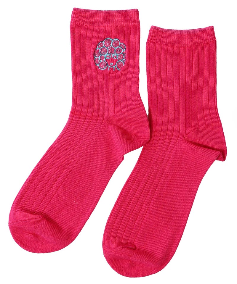 スカラー刺繍リブソックス-6