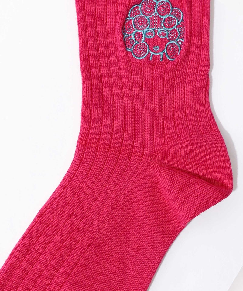 スカラー刺繍リブソックス-8