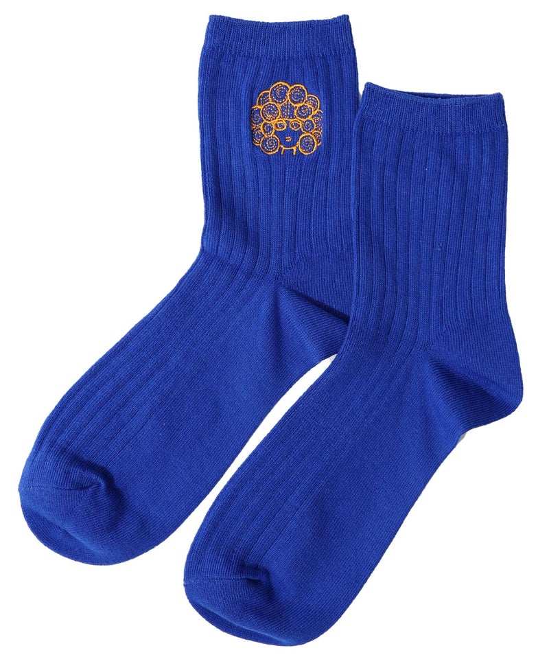 スカラー刺繍リブソックス-10