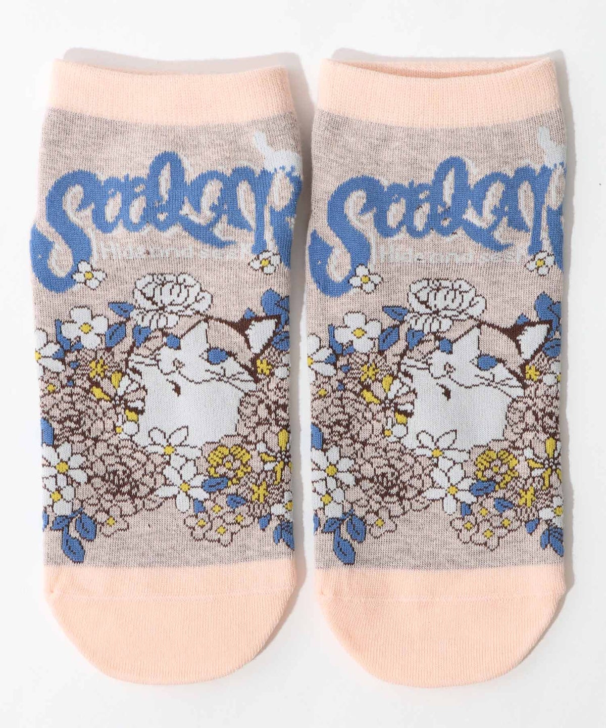 スカラーフロントネコ柄ソックス-3