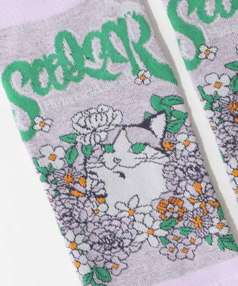 スカラーフロントネコ柄ソックス-7