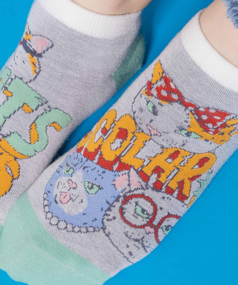 スカラーキャッツ柄ソックス-3