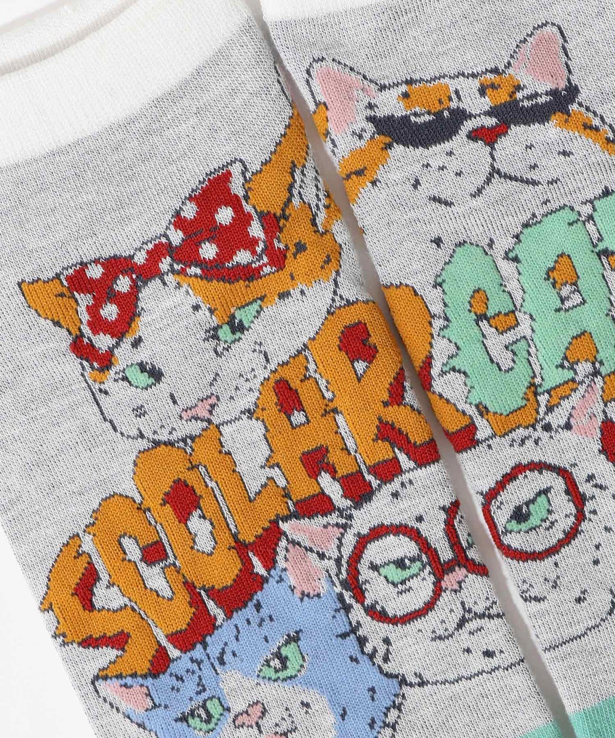 スカラーキャッツ柄ソックス-6