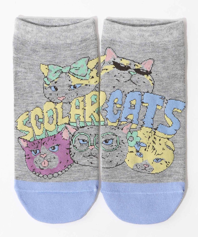 スカラーキャッツ柄ソックス-9