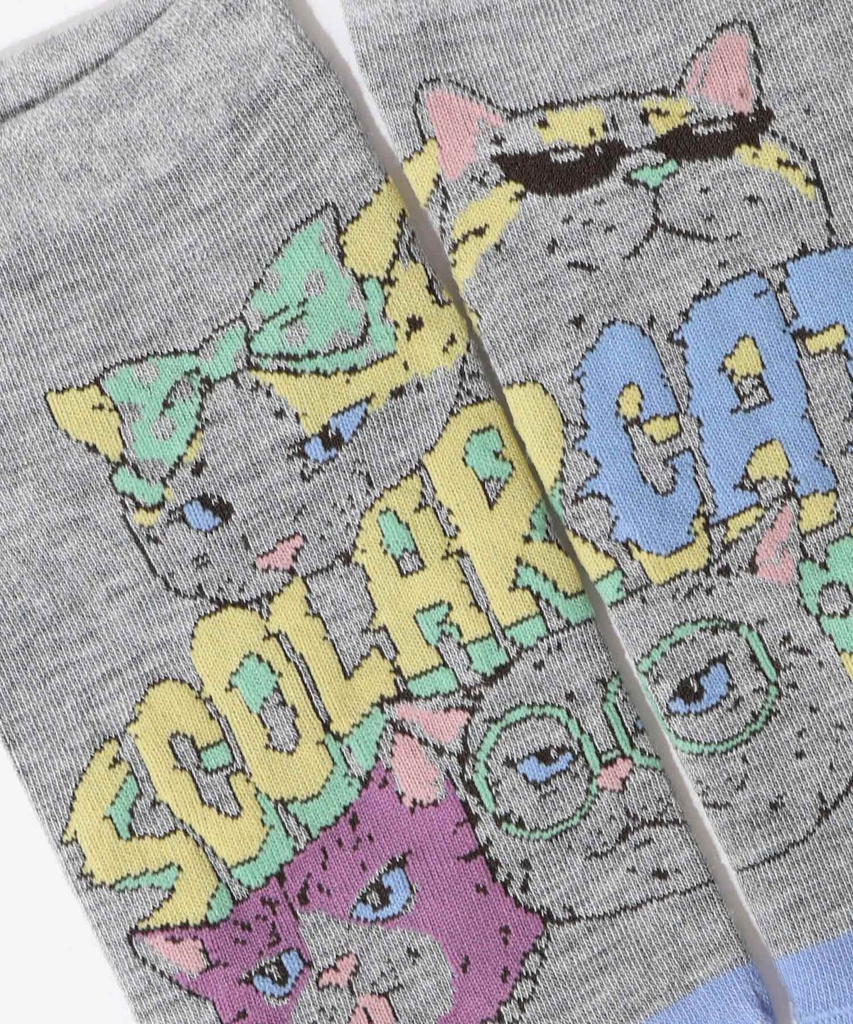 スカラーキャッツ柄ソックス-10