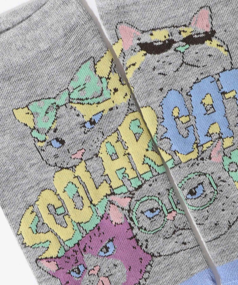 スカラーキャッツ柄ソックス-10