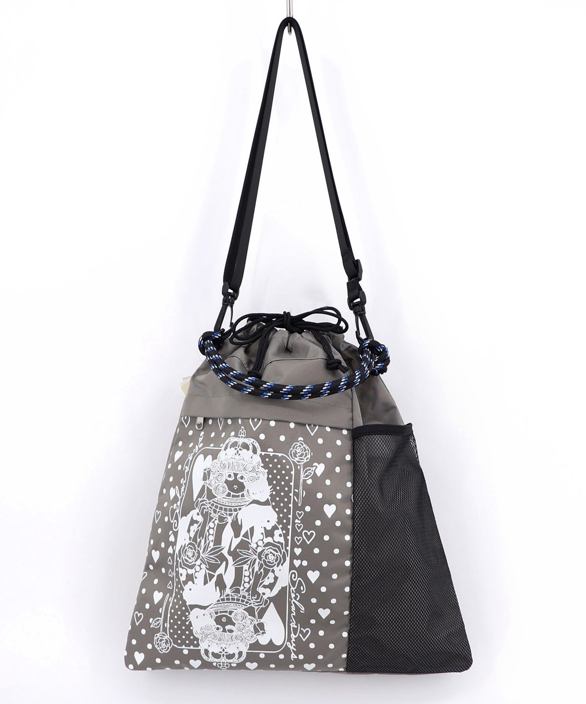 ハートの女王スカラーちゃん柄配色バッグ-5