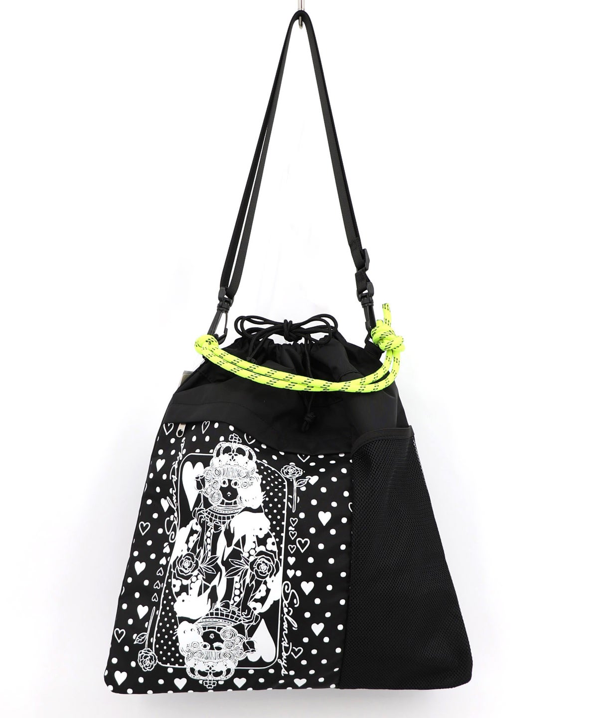 ハートの女王スカラーちゃん柄配色バッグ-7