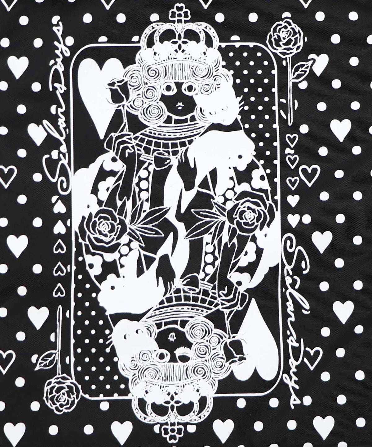 ハートの女王スカラーちゃん柄配色バッグ-8