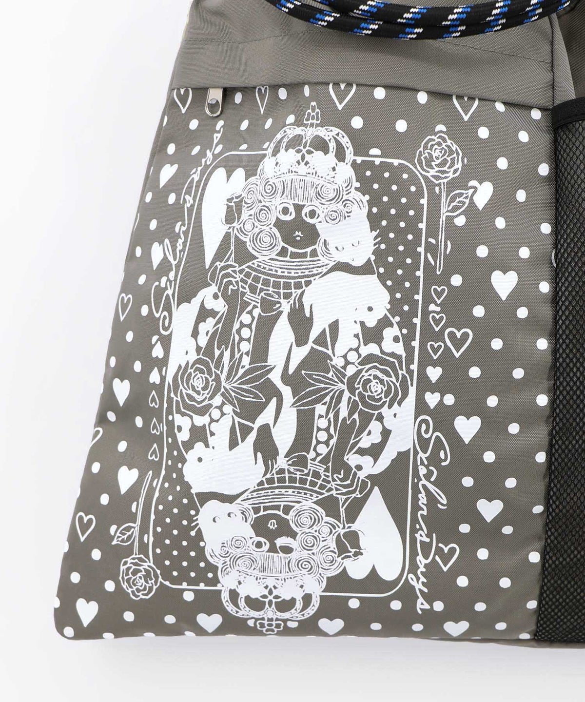 ハートの女王スカラーちゃん柄配色バッグ-19