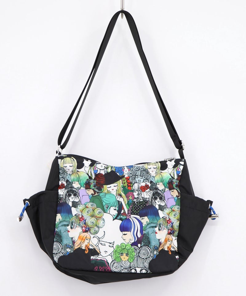 スカラーと女の子がいっぱい柄ショルダーバッグ-5
