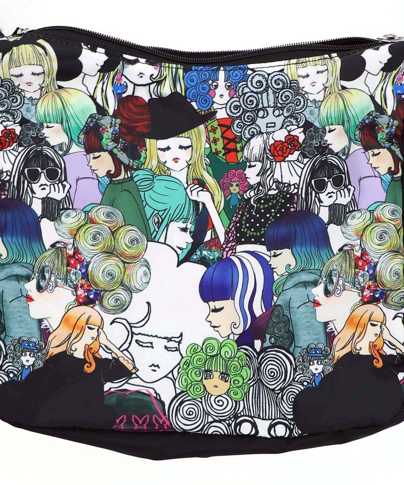 スカラーと女の子がいっぱい柄ショルダーバッグ-8
