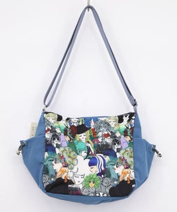 スカラーと女の子がいっぱい柄ショルダーバッグ-9
