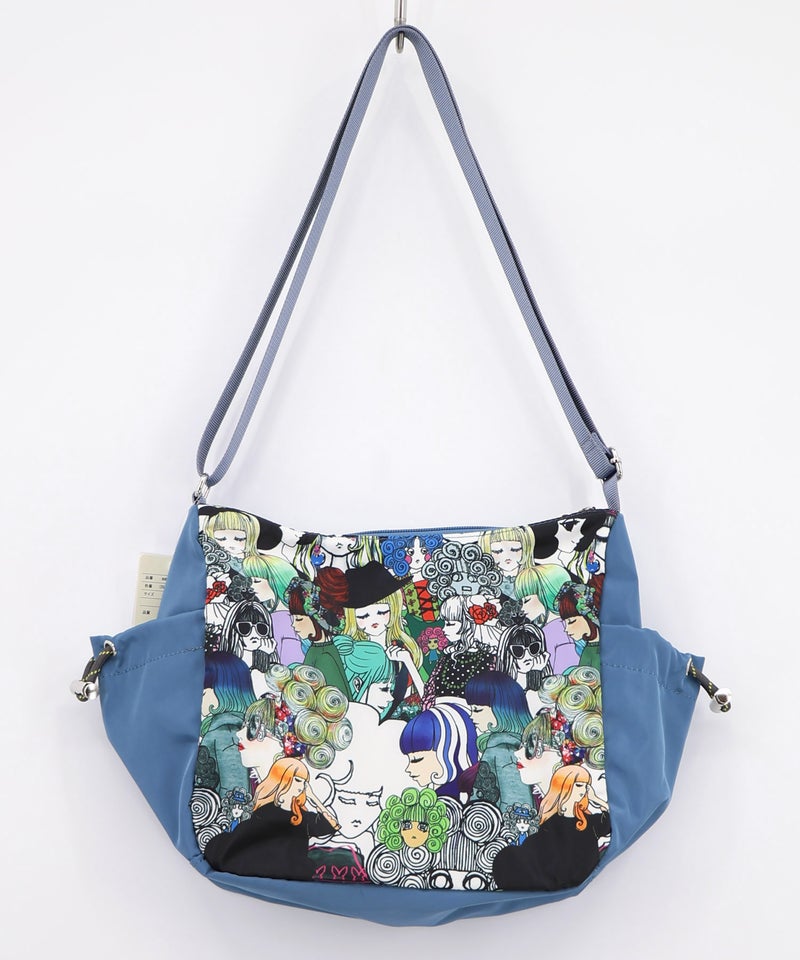 スカラーと女の子がいっぱい柄ショルダーバッグ-9