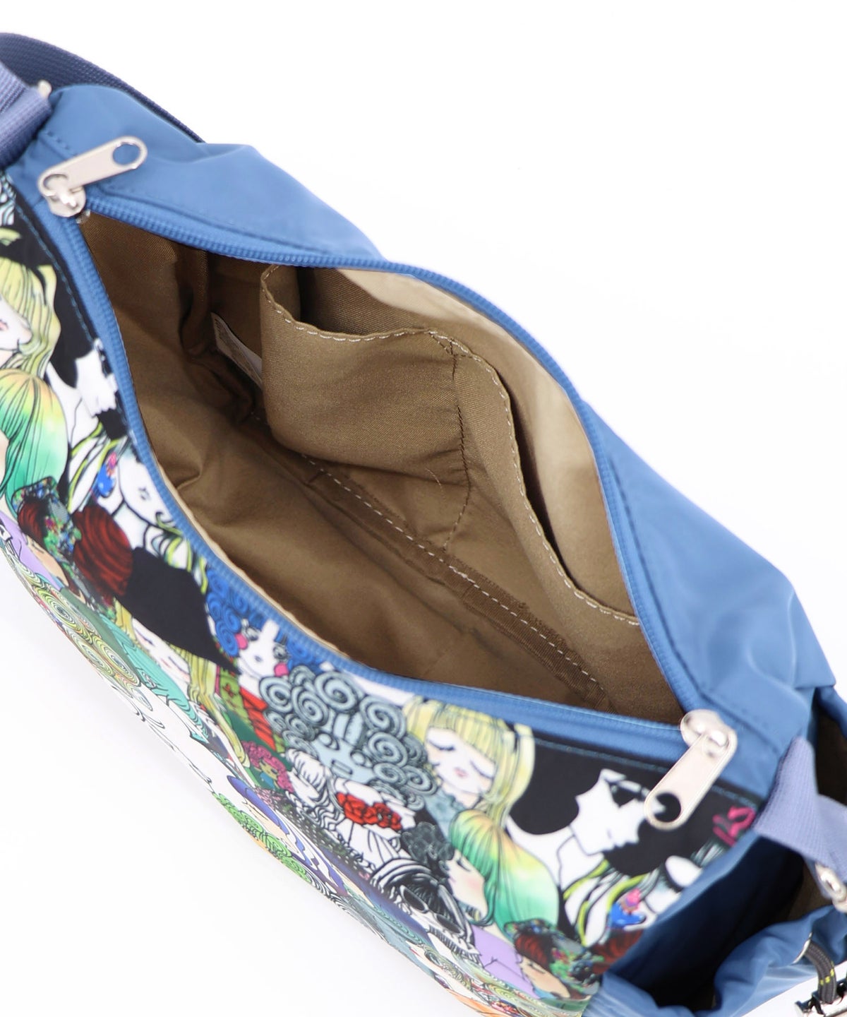 スカラーと女の子がいっぱい柄ショルダーバッグ-11