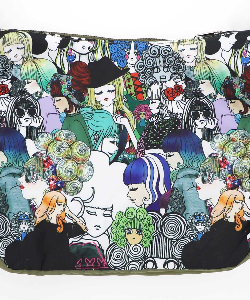 スカラーと女の子がいっぱい柄ショルダーバッグ-16