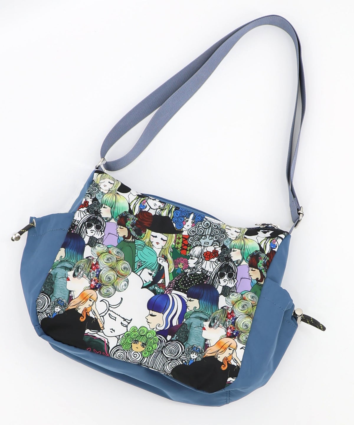 スカラーと女の子がいっぱい柄ショルダーバッグ-17