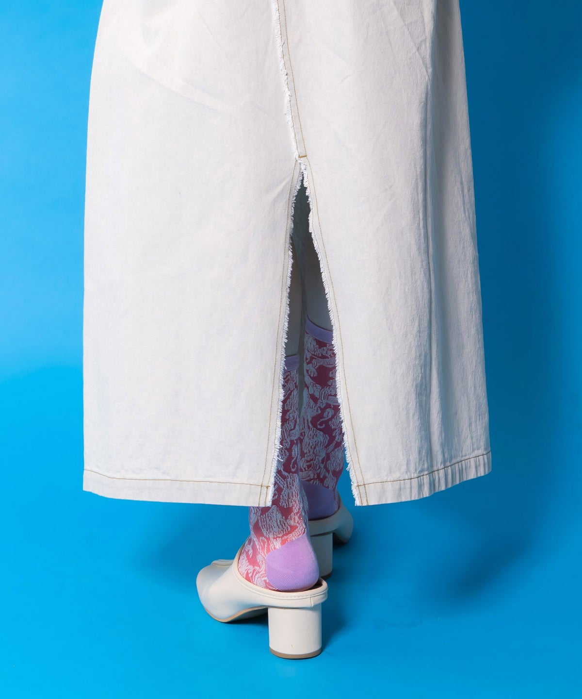 花蝶刺繍デニムロングスカート-10