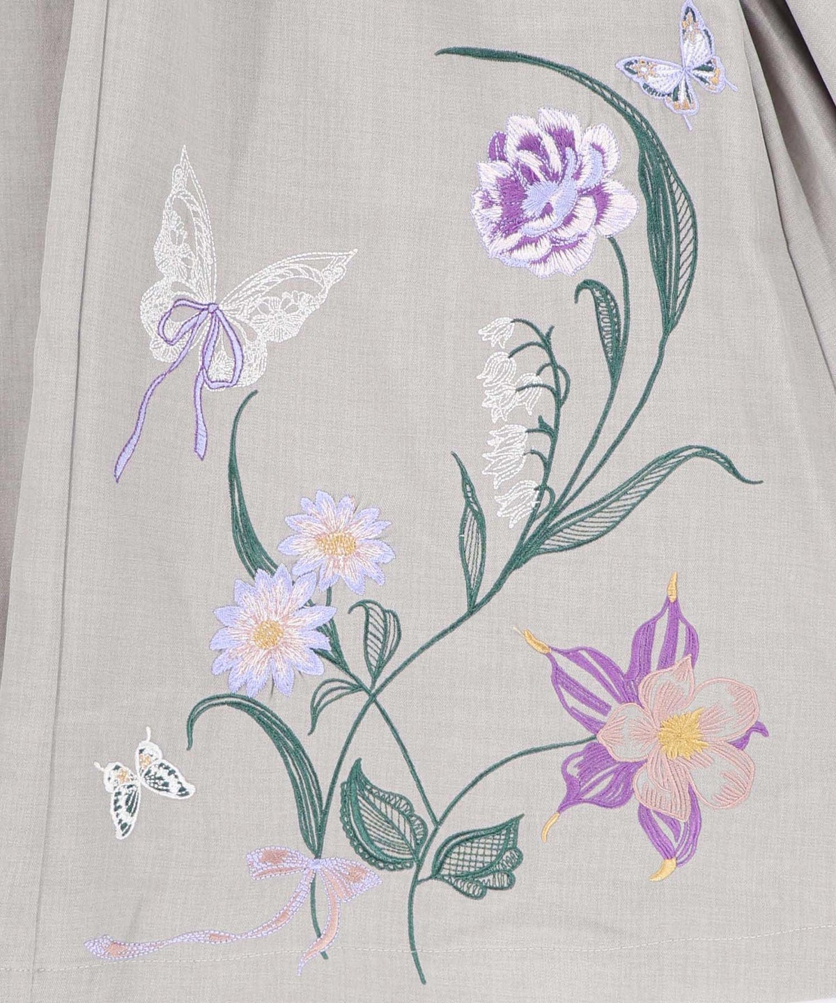 花蝶刺繍トレンチ風ジャンパースカート-14