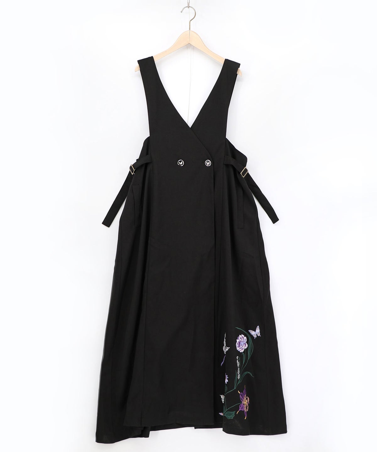 花蝶刺繍トレンチ風ジャンパースカート-15