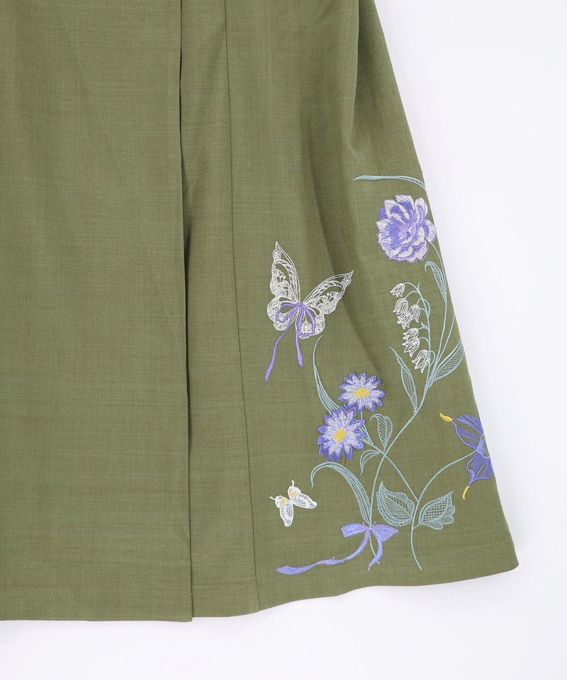 花蝶刺繍トレンチ風ジャンパースカート-25