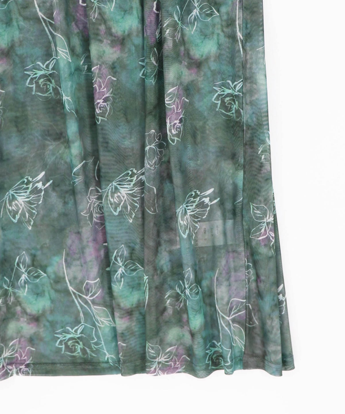 背面刺繍配色チュニック×マーブル柄ワンピセット-26