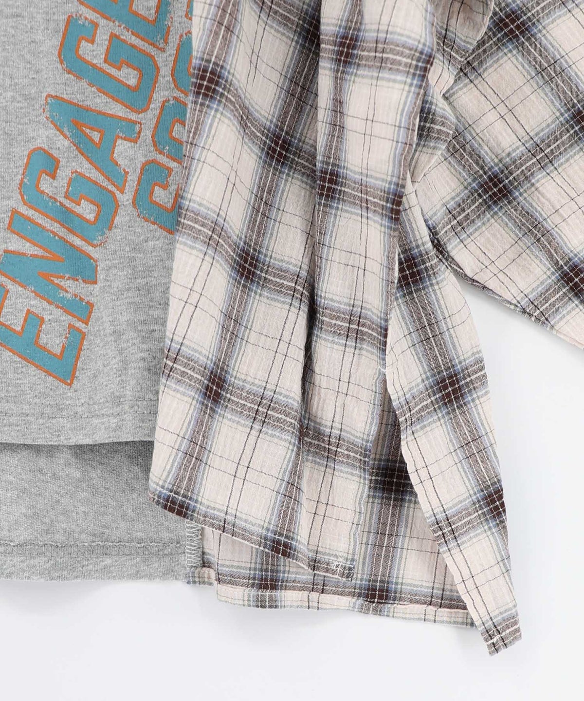 レトロ柄チェック切替カーディガン-24