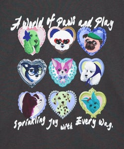 額縁わんちゃんベロアテープ付きTシャツ-10