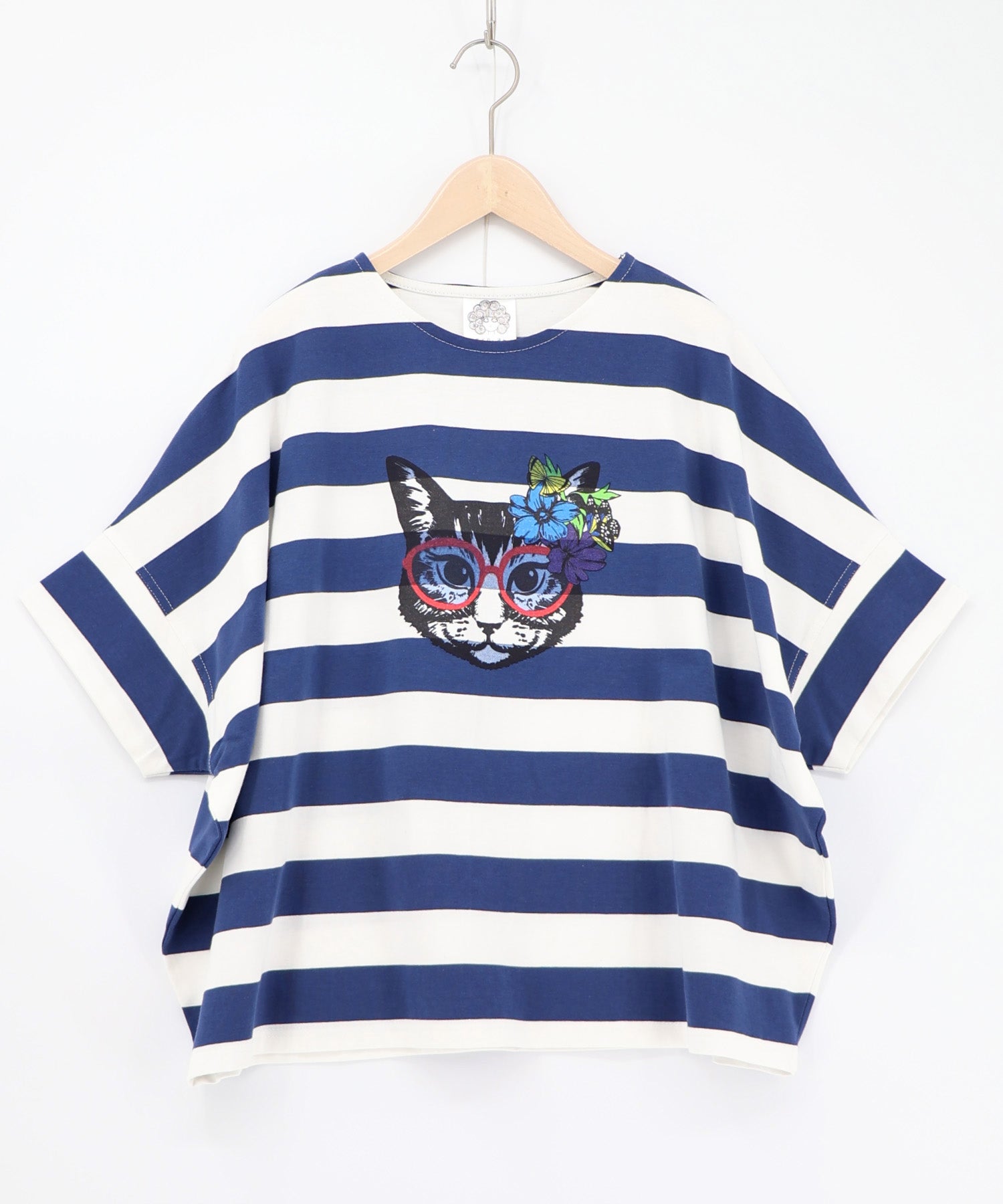 161653：グラサンネコちゃんボーダープルオーバーの通販-ScoLar