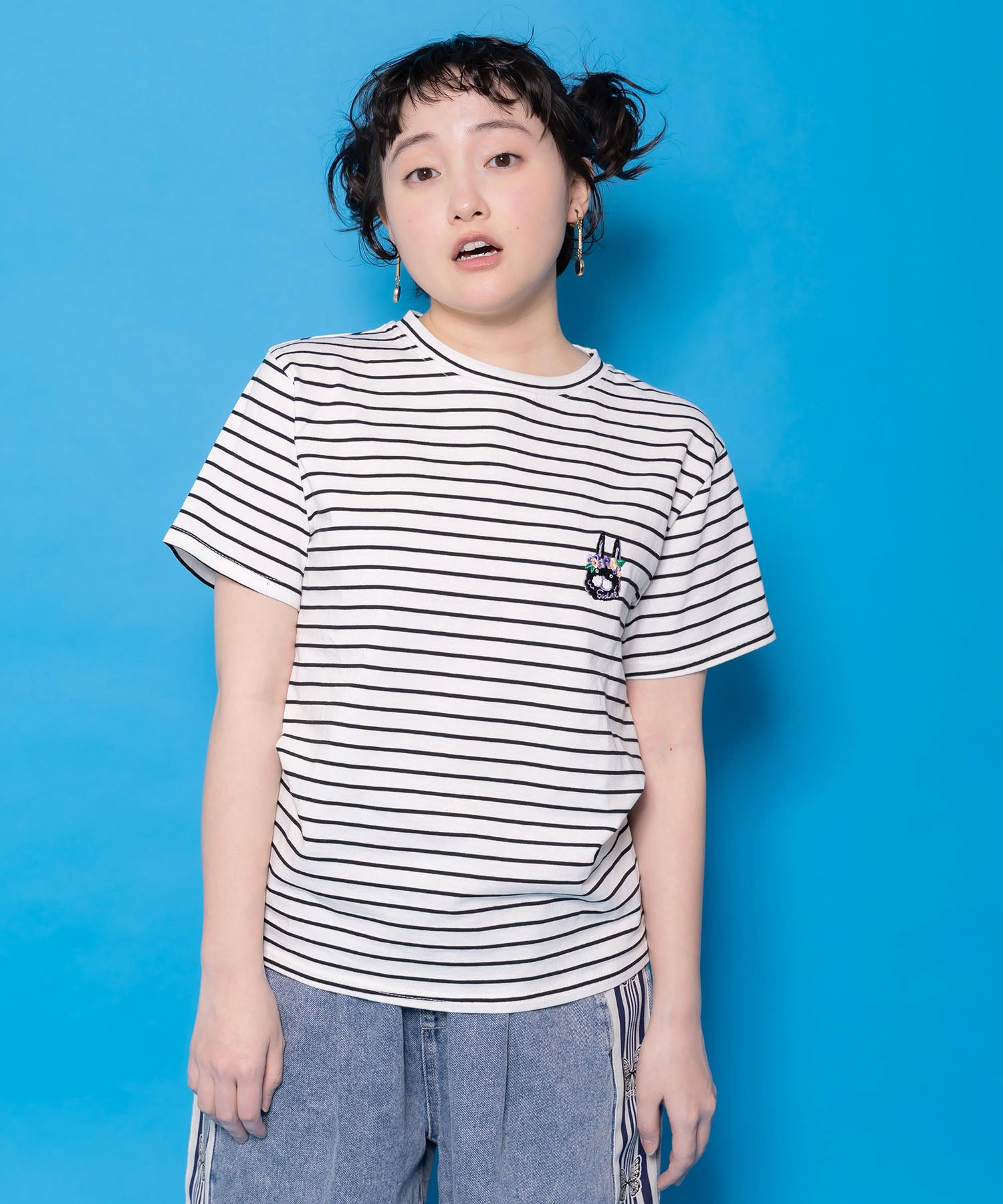 161652：スカラーちゃんポーチ付き3柄展開キャラ刺繍Tシャツの通販-ScoLar