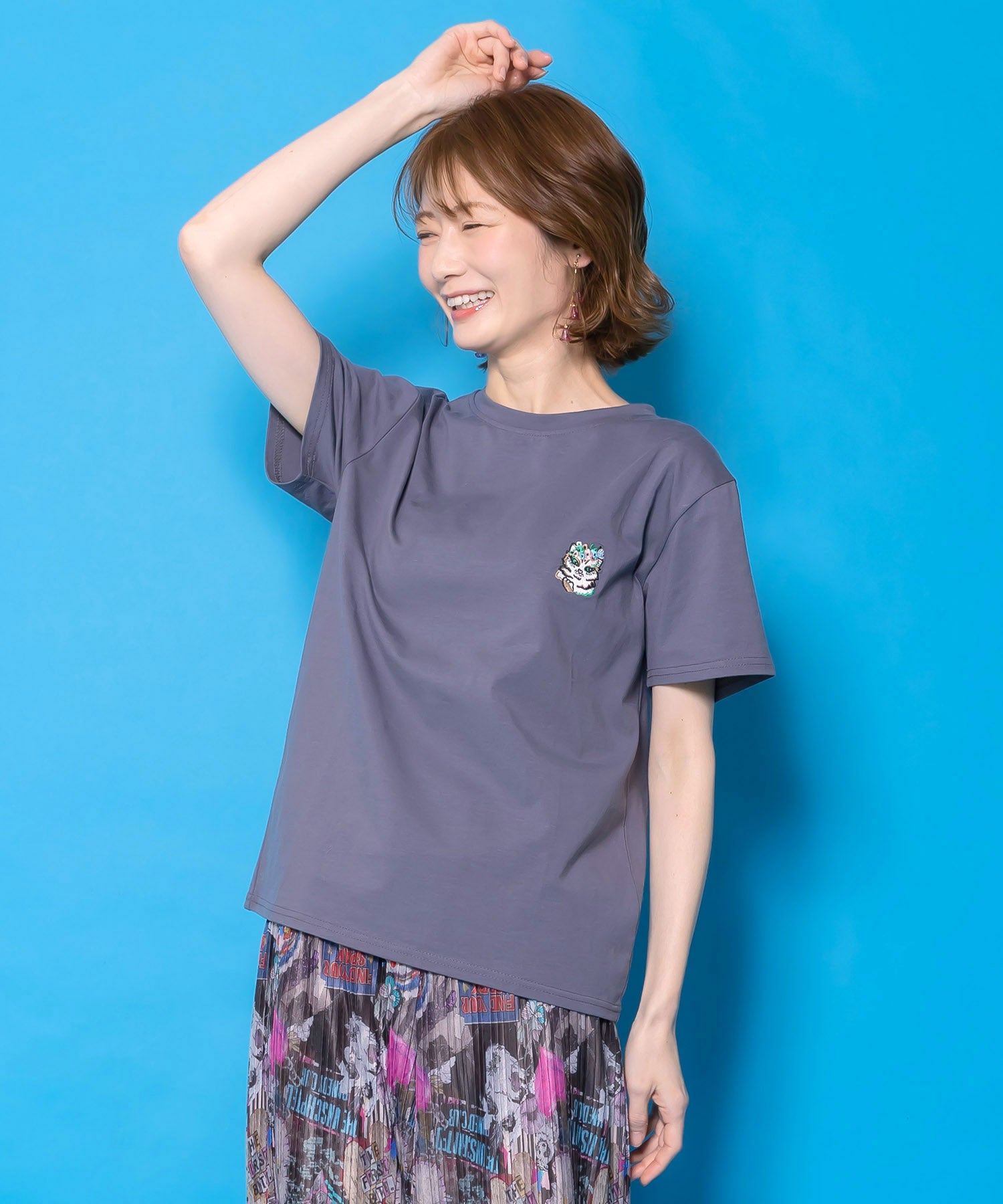 161652：スカラーちゃんポーチ付き3柄展開キャラ刺繍Tシャツの通販-ScoLar