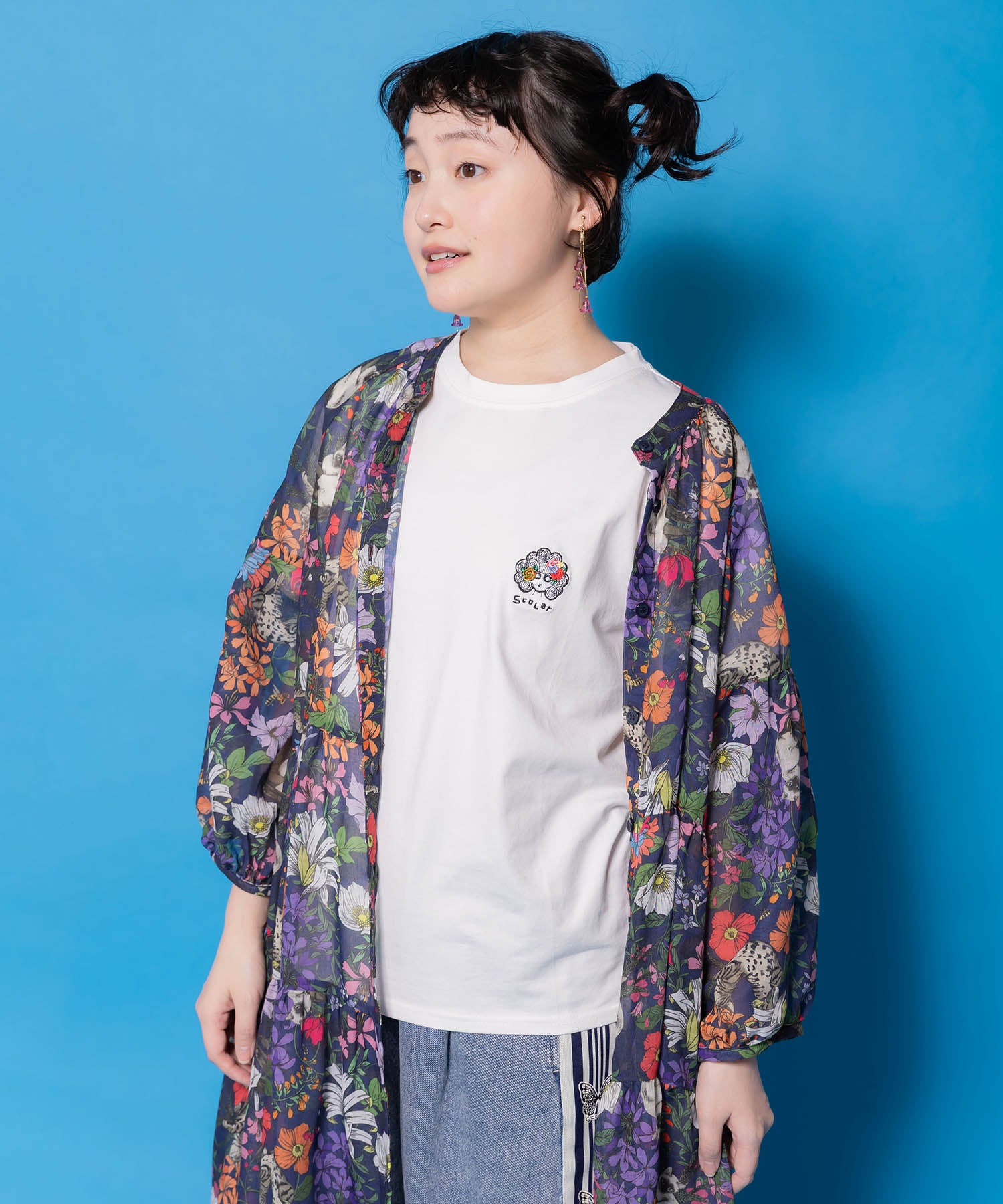 161652：スカラーちゃんポーチ付き3柄展開キャラ刺繍Tシャツの通販-ScoLar