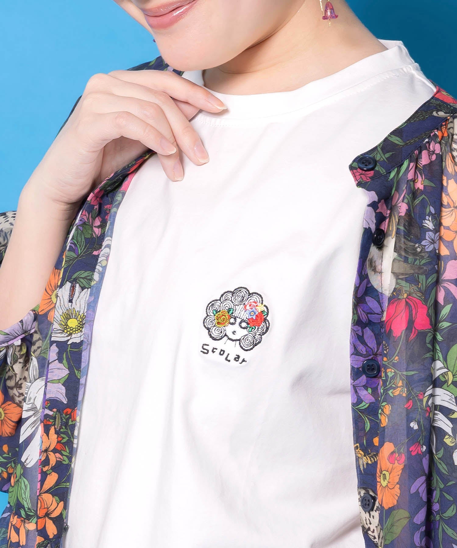 161652：スカラーちゃんポーチ付き3柄展開キャラ刺繍Tシャツの通販-ScoLar