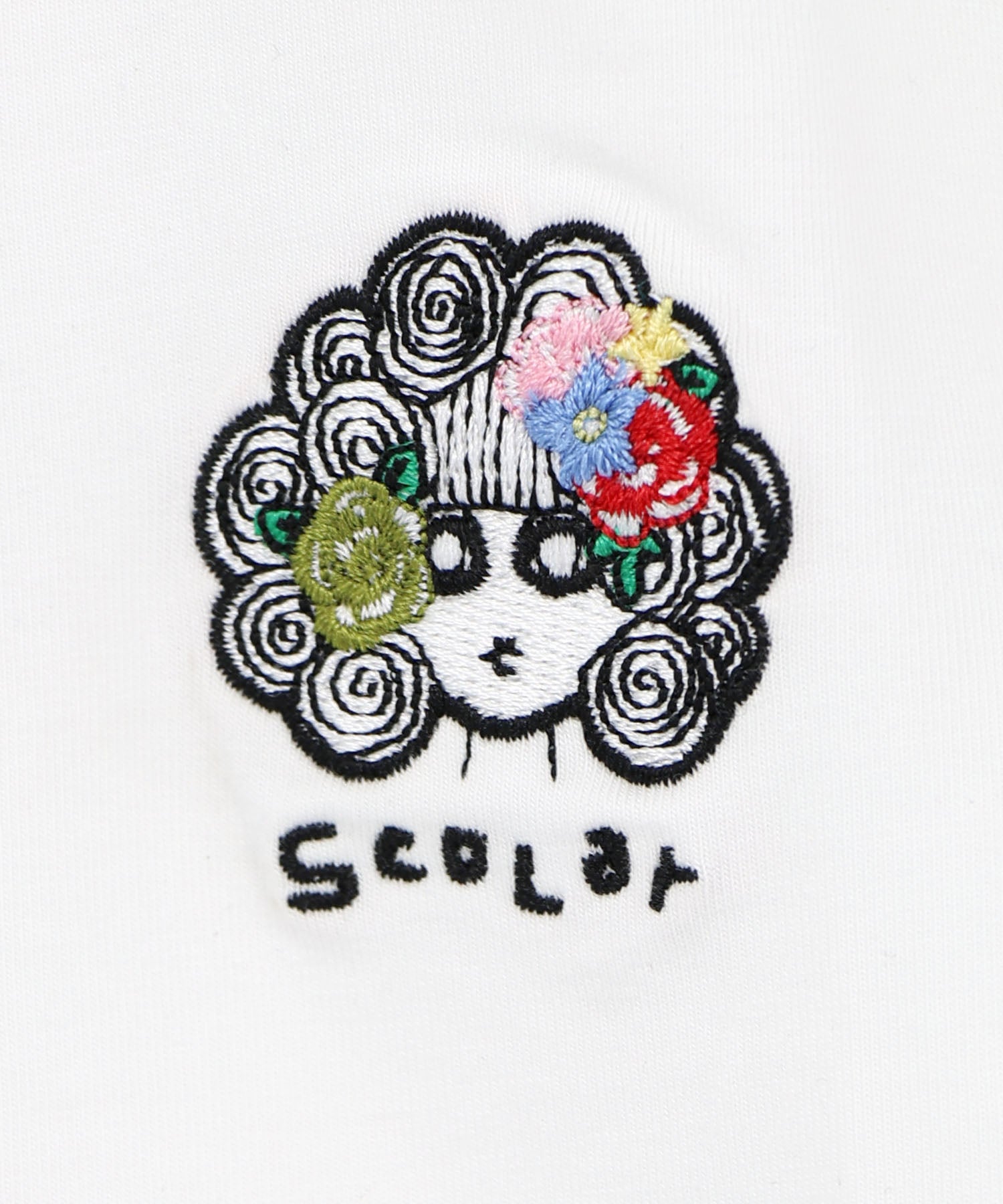 161652：スカラーちゃんポーチ付き3柄展開キャラ刺繍Tシャツの通販-ScoLar