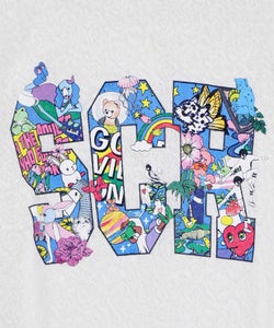 カラフルポップ柄ローズジャガードTシャツ-9