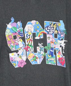 カラフルポップ柄ローズジャガードTシャツ-11