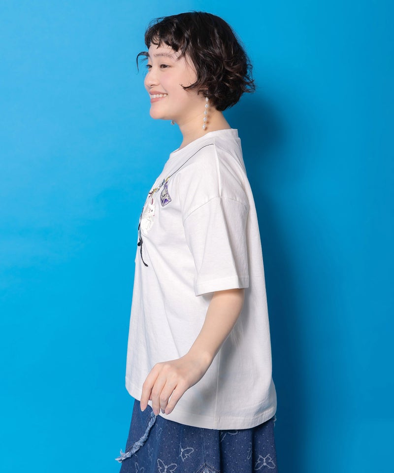 天日干しアニマルぬい刺繍Tシャツ-3