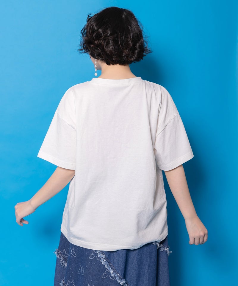 天日干しアニマルぬい刺繍Tシャツ-4