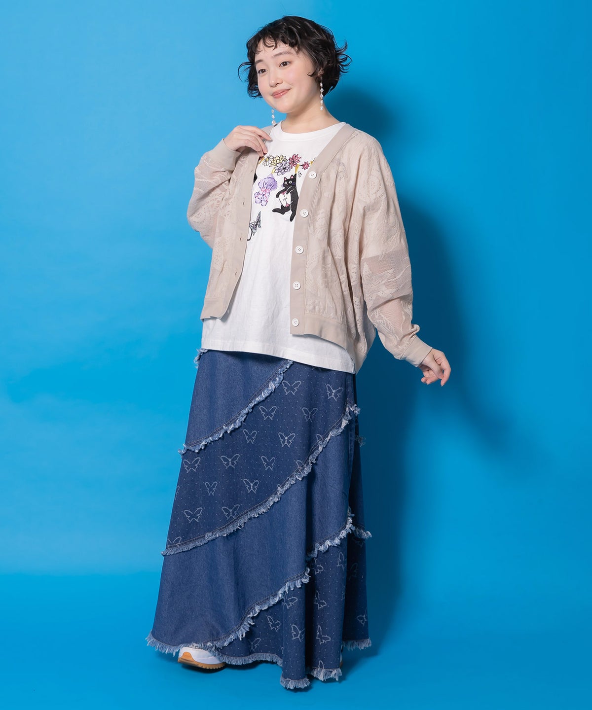 天日干しアニマルぬい刺繍Tシャツ-6
