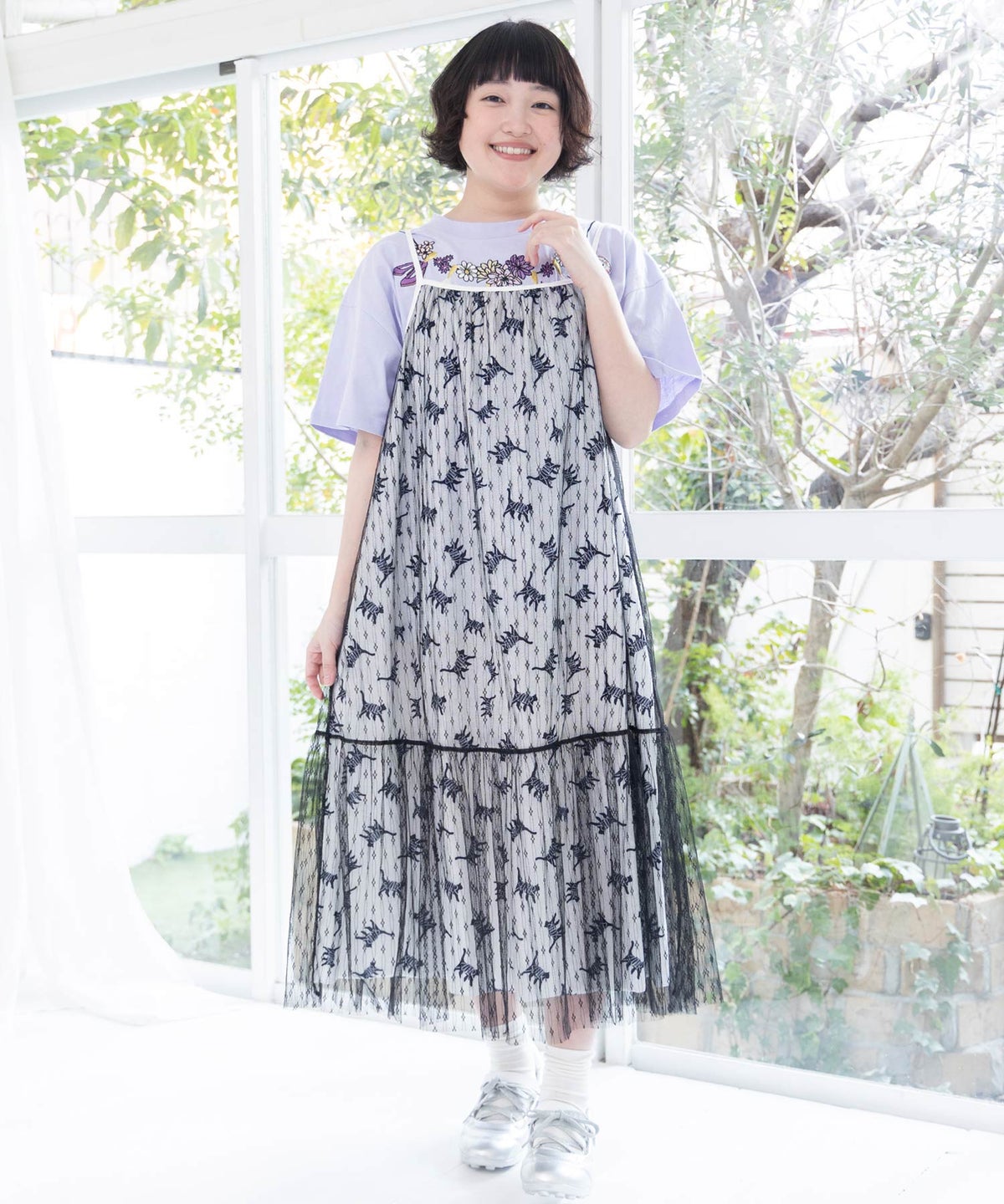 天日干しアニマルぬい刺繍Tシャツ-8