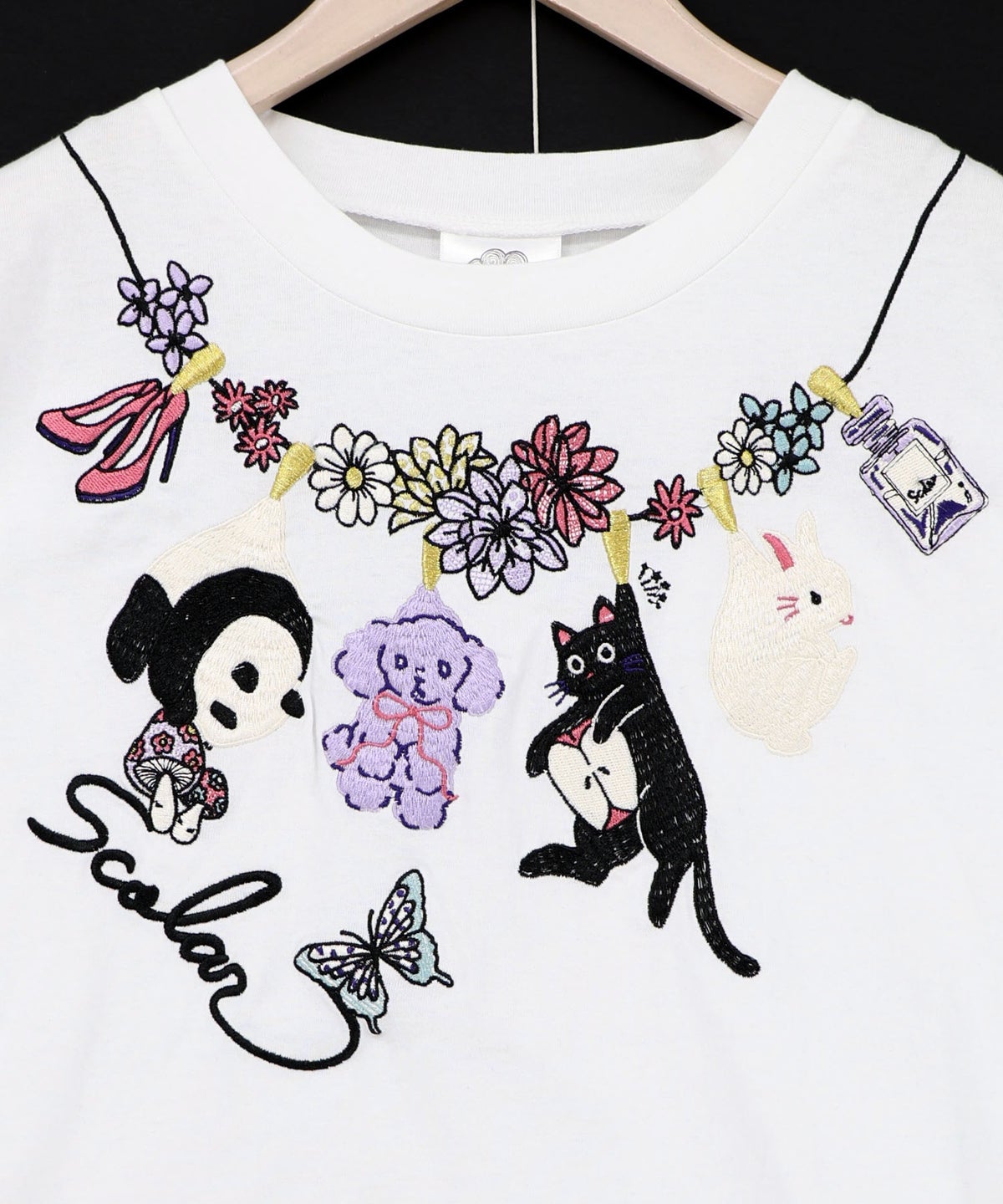 天日干しアニマルぬい刺繍Tシャツ-10