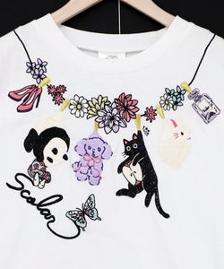 天日干しアニマルぬい刺繍Tシャツ-10