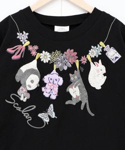 天日干しアニマルぬい刺繍Tシャツ-12